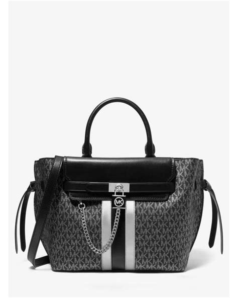 michael kors black side stripe|Michael Kors silver purses.